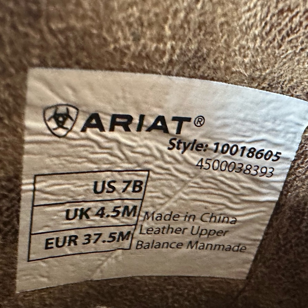 Ariat Women’s 7B Heritage Western R Toe Boots Brown Distressed Leather Cowboy - Picture 9 of 9